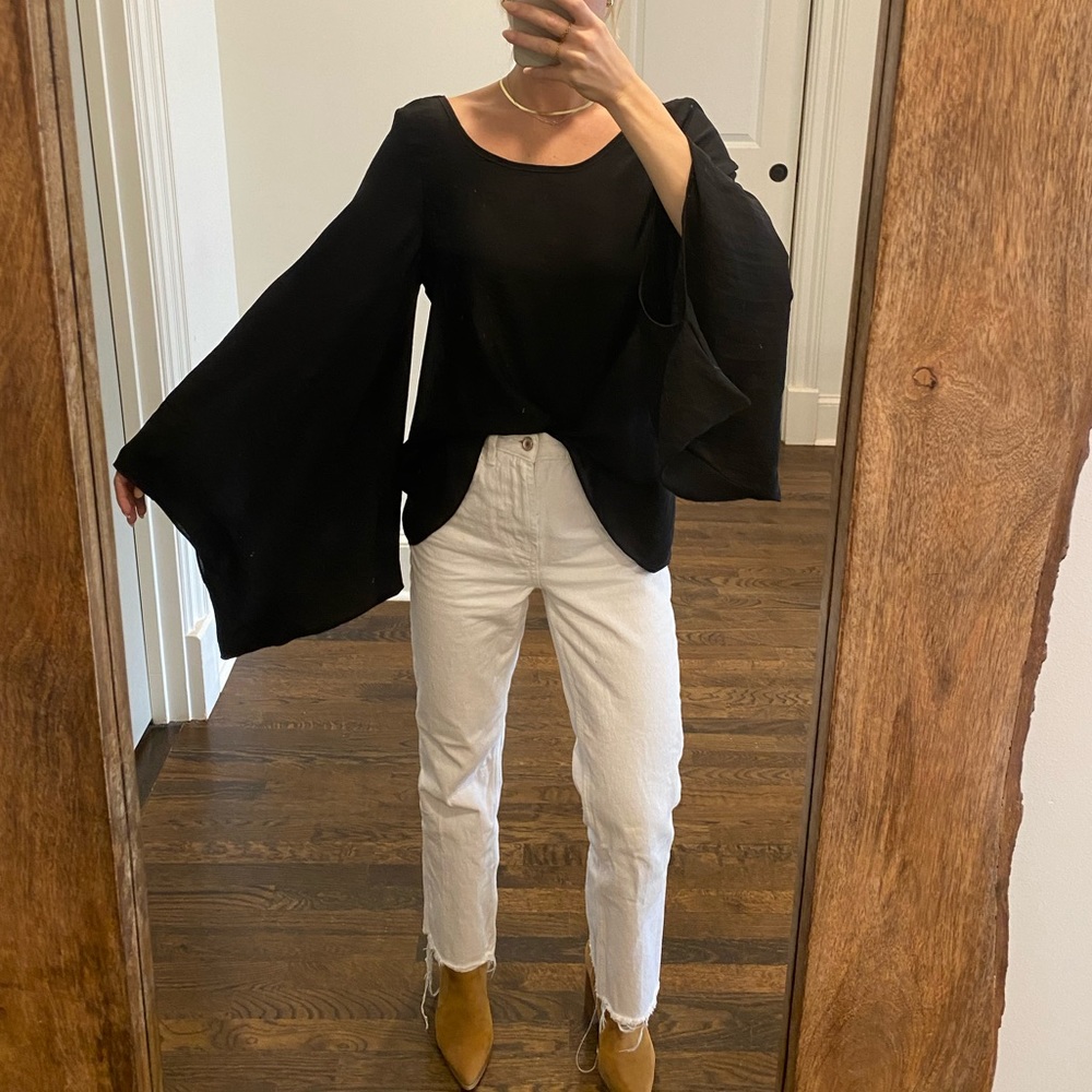 Show Me Your Mumu long bell sleeve black top